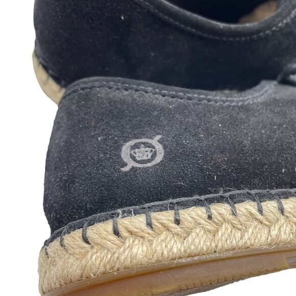 Born Black Suede Drilles Espadrille Lace-Up Loafer Spring Preppy Women’s Size 9 - Picture 15 of 16